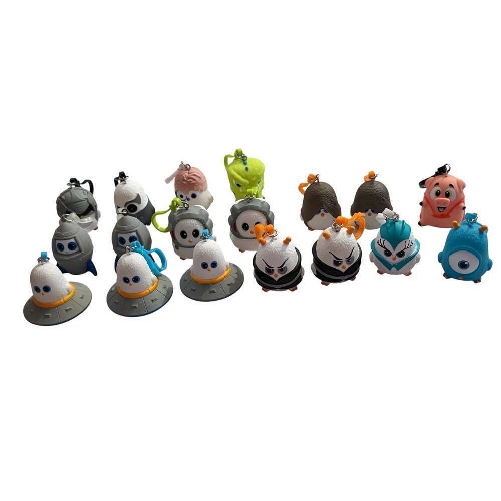 Coop Squad Keychains Mixed Lot Of 18 Bags Backpacks Clips Collectible No Cards